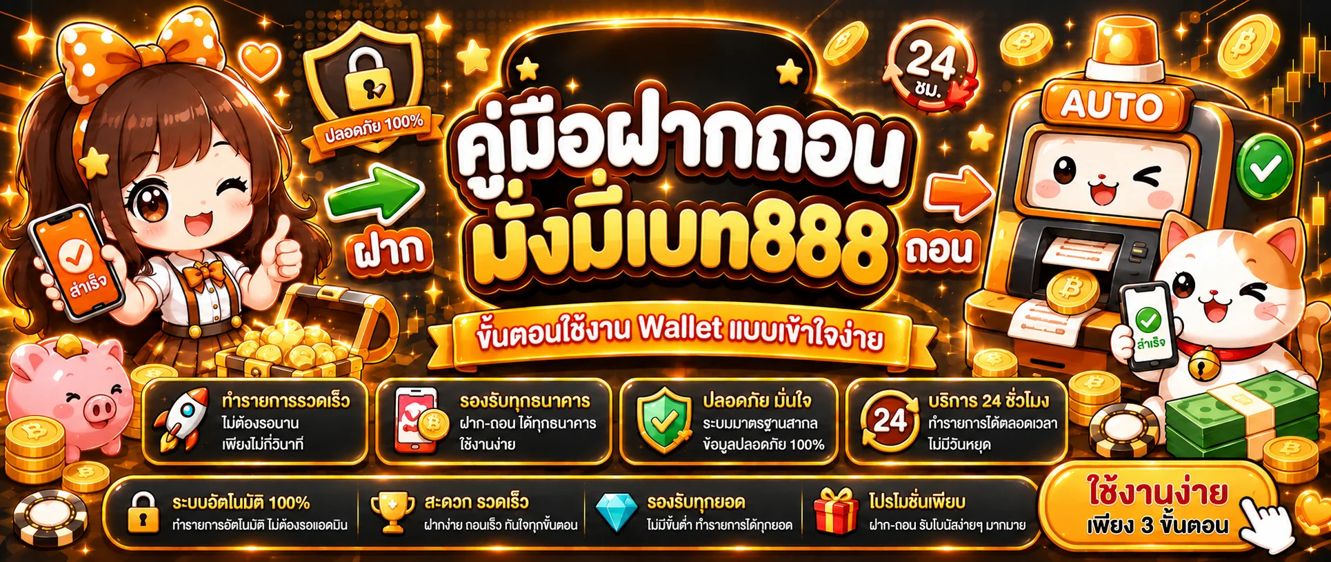มั่งมีเบท888 ฝากถอนออโต้ คู่มือ Wallet
